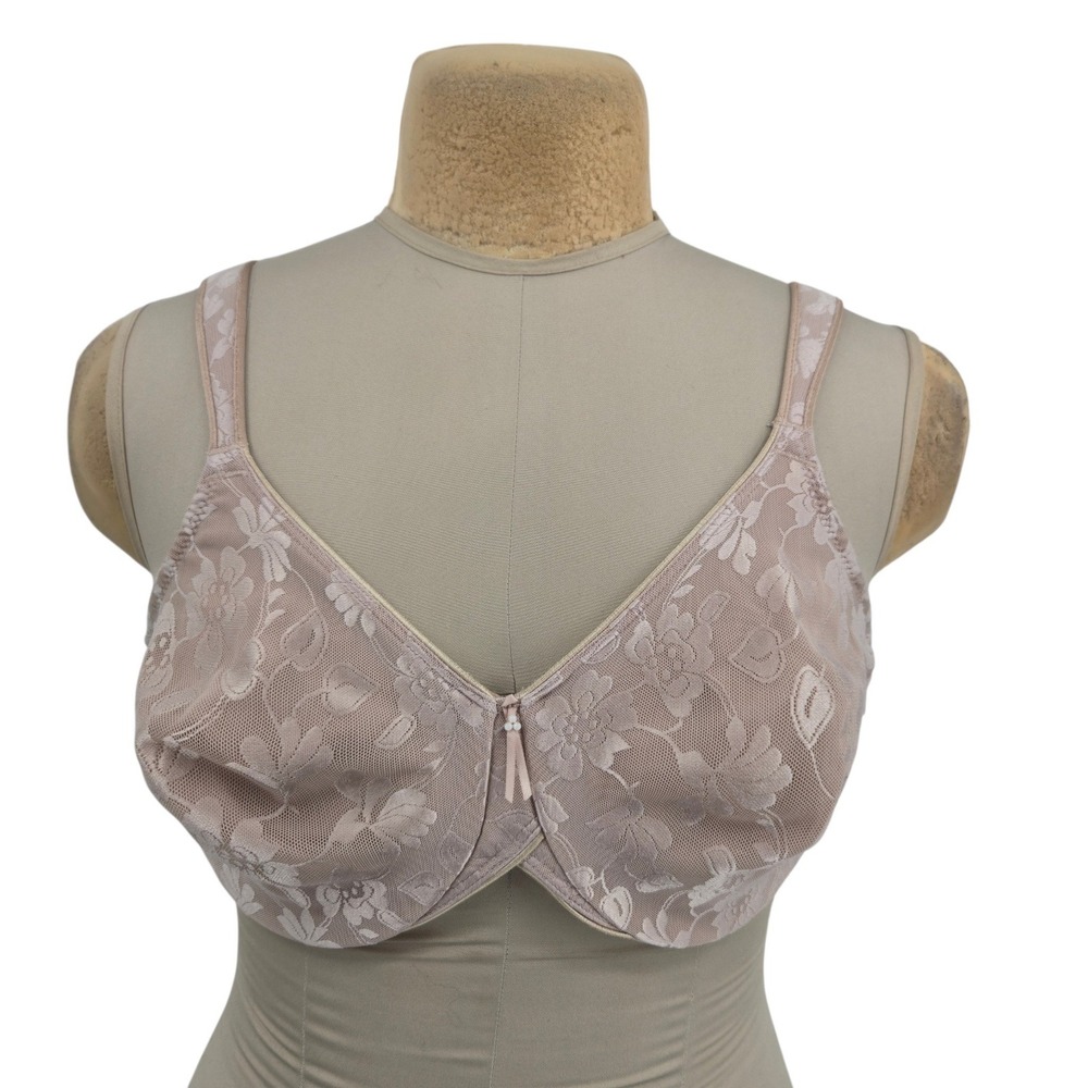 Wacoal Awareness Underwire Bra Women 40D Lace Floral Full Coverage Nude 855267